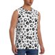 thumbnail image 2 of Balery Black Footprints Camisetas sin mangas para hombre, absorbe la humedad y protege contra el mal olor.-Small, 2 of 7