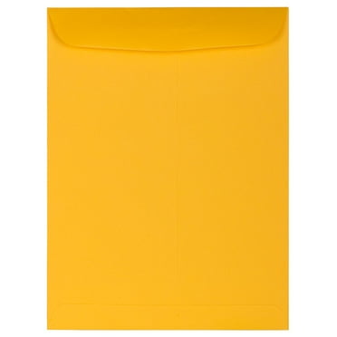 JAM Paper 9 x 12 Open End Envelopes, Sun Yellow, 10 per Pack