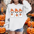 thumbnail image 3 of bbymog Halloween Spooky Graphic Boys Hoodies Size 10 12 Fall Winter Long Sleeve Cute Tops for Girls Casual Kids Hoodie White E 5 Years, 3 of 10