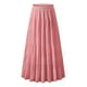thumbnail image 4 of Falda larga fluida de gasa blanca para mujer: falda boho de verano con cintura elástica y pliegues en línea A, tejido de poliéster, tallas S-XXL, 4 of 4