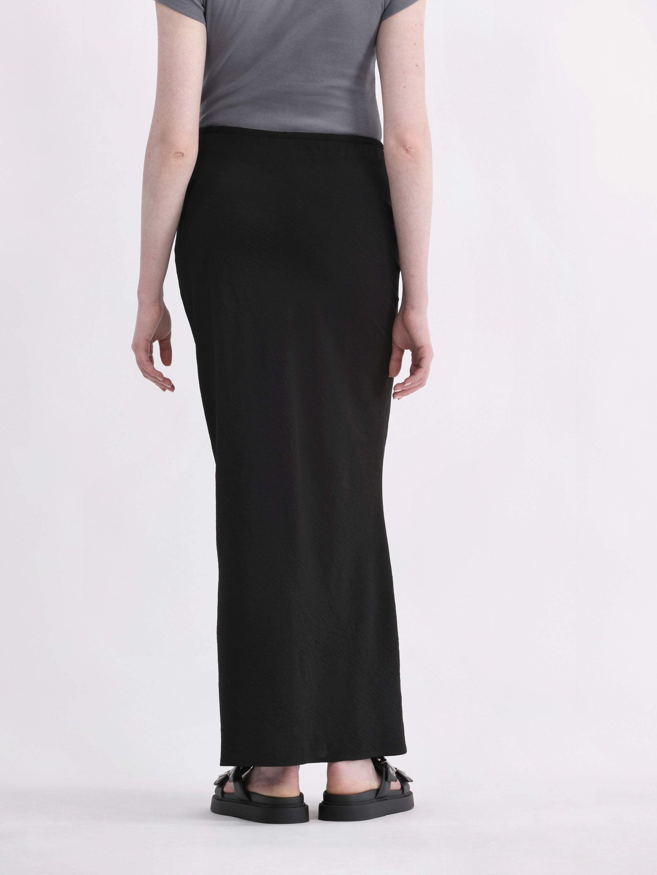 No Boundaries Slip Drawstring Maxi Skirt, Women's