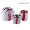 thumbnail image 3 of EUDIDV Xmas Tree Decor Lighted Gift Boxes Set Of 3 White Red Present Boxes With 80Led Mini Bulb Box For Under Xmas Tree Decorations Yard Christmas Products, 3 of 7