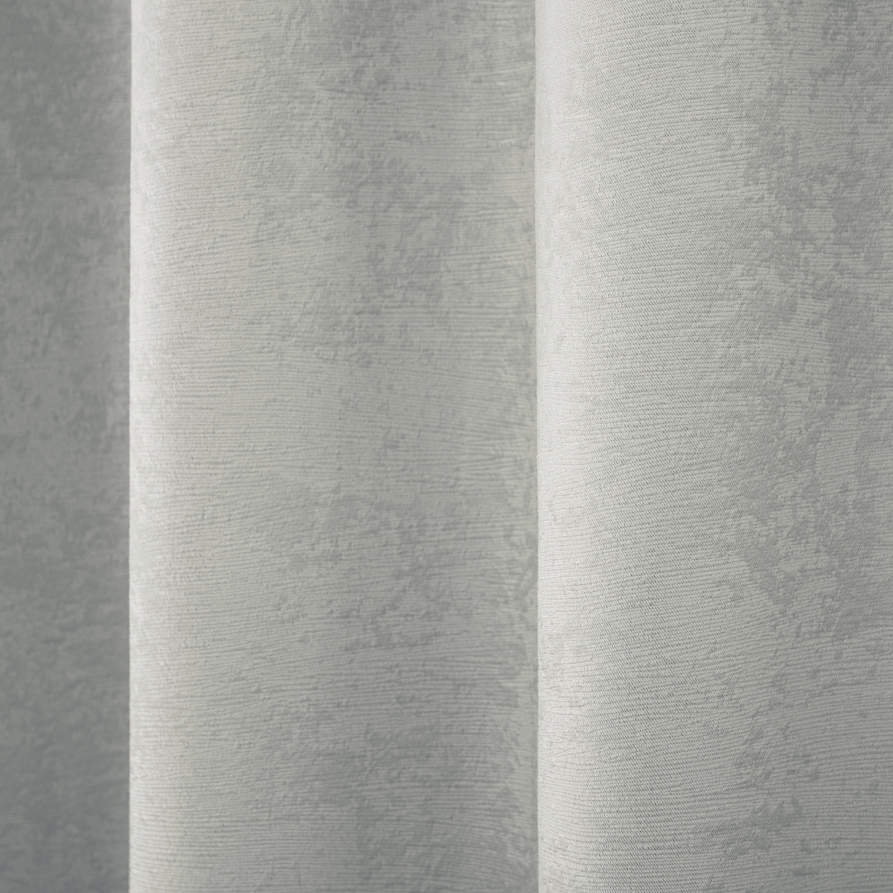 TOWN & COUNTRY EVERYDAY Lustre Solid Heavyweight Textured Sateen Indoor Curtains, Room Darkening Opacity, Grommet Top, Energy Efficient, 2-Pack Set, 52"x84", Silver