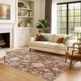 thumbnail image 6 of Addison Rugs Mayfield Premium Machine Washable Transitional Damask Paprika Rectangle Rug, 5' x 7'6", 6 of 6