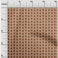 thumbnail image 2 of oneOone Velvet Brown Fabric Geometric Sewing Material Print Fabric By The Yard 58 Inch Wide, 2 of 5
