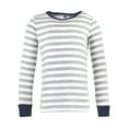 thumbnail image 3 of Hudson Baby Child Cotton Pajama Set, Gray Stripe Navy, 8 Years, 3 of 4