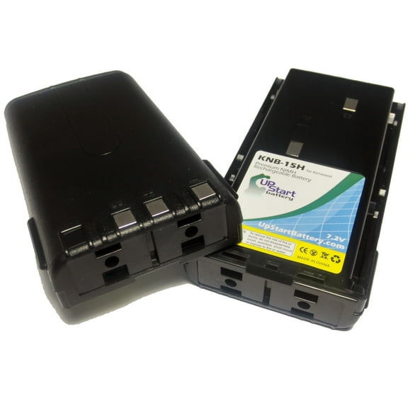 2x Pack - Kenwood TK-372G Battery - High Capacity Replacement for Kenwood KNB-15H Two-Way Radio Battery (1800mAh, 7.2V, NI-MH)
