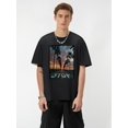 thumbnail image 1 of Men's Summer Fashion T-Shirt with Unique Graphic Print - Casual Round Neck, Machine Washable, Short sleeves, Round Neck Tees, 1 of 7