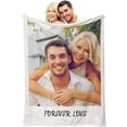 thumbnail image 3 of Custom Blanket With Photo Text Personalized Throw Customized Picture Blanket For Adult Kid Birthday Halloween Fathers Mothers Valentines Day Gift Christmas(1*Photo-75X100), 3 of 5