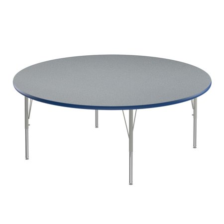 Correll Inc. Deluxe High-Pressure Top Activity Tables  60x60   ROUND GRAY GRANITE SILVER MIST