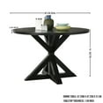 thumbnail image 4 of Roundhill Furniture Walton 5-Piece Round Cross-Buck Table with 4 Side Chairs, 4 of 16