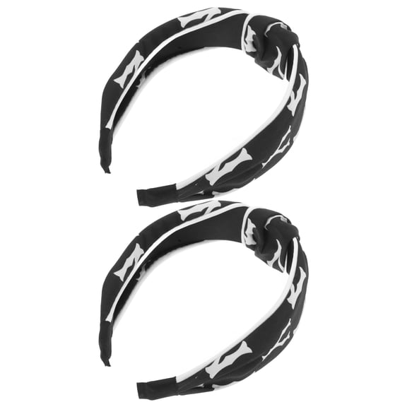 Milisten Black Bowknot Headband Skin Friendly Material for Party Use 2Pcs