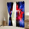 thumbnail image 3 of Football 30%-50% Blackout Curtains,American Football Sports Curtains & Drapes,Rugby Ball Game Window Curtains,Red Blue Tie Dye Window Treatments 2 Panels 42"Wx90"L, 3 of 6