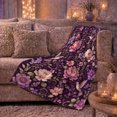 thumbnail image 6 of Enchanted Hummingbird Floral Garden, Festive Botanical Garden Scene, Warm Flannel Blanket for Sunroom and Reading Nook, Garden Lovers Thanksgiving Gift, Botanical Home Decor, 6 of 9