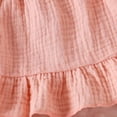 thumbnail image 5 of kpoplk Toddler Girls Outfit Set Graphic Ruffle Dress and Striped Legging Bike Shorts 2 Piece Summer Set Size 2-3 Years,Pink, 5 of 7