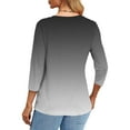 thumbnail image 4 of Plus Size Tops for Women Fashion Tees Casual Crewneck 3 4 Sleeve Loose T Shirt Ladies Tops Blouses Shirts, 4 of 6