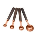 thumbnail image 4 of GOOHOCHY  4 Pcs Walnut Handle Measuring Spoon Rose Gold Kitchen Accessories Convenient Scoop, 4 of 8