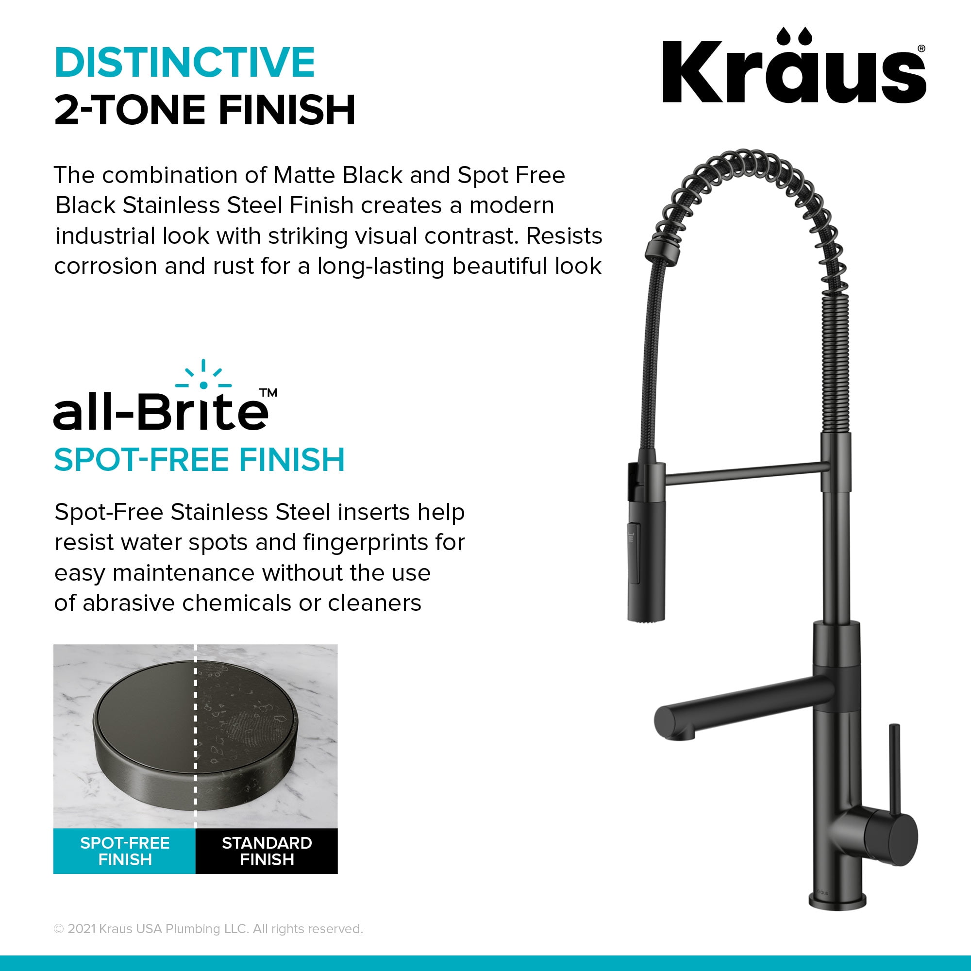 Kraus Artec Pro Commercial Style Pull-Down Single Handle Kitchen Faucet with Pot Filler in Matte Black / Spot Free Black Stainless Steel