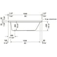 thumbnail image 4 of Duravit 700095000000092 60 x 30 in. Soaker Drop-In Bathtub with Reversible Drain, White, 4 of 7