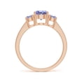 thumbnail image 2 of Angara Natural 0.9 Ct. Tanzanite with Tanzanite Classic Ring in 14K Rose Gold for Women (Ring Size: 9), 2 of 9