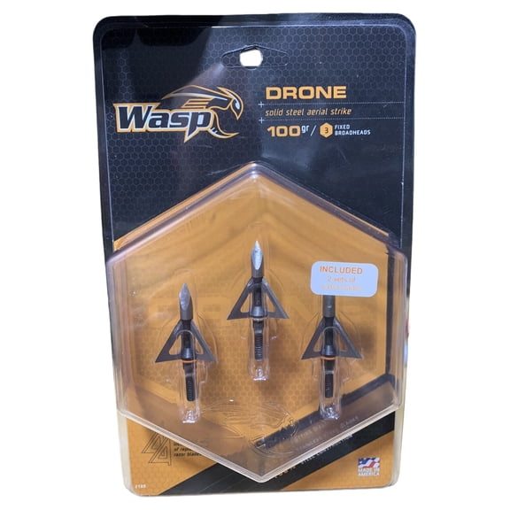 Wasp Drone Broadheads 3 Blade 100 Gr. 3 Pk.