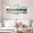 thumbnail image 2 of Elephant Stock Abstract Sea Wall Art - Horizontal Multi Panel Canvas - Living Room Wall Decor - Abstract Multi Panel - Blue And Brown Decor By Nan - 49" x 24", 2 of 8