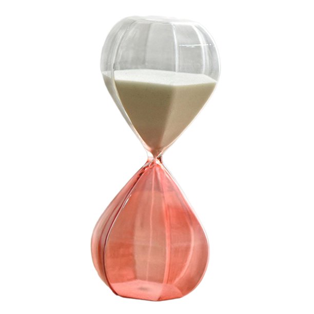 Reloj de arena de cristal con adorno, regalo novedoso, reloj de arena con temporizador Rosa
