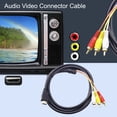 thumbnail image 3 of Cable de audio y vídeo de 1,5 m sin pérdidas, chapado en oro, compatible con HDMI macho a 3 RCA macho, cable AV para TV Box, accesorios de oficina, 3 of 7