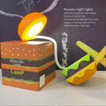 thumbnail image 3 of Cute Kids Desk Lamp, Rechargeable Hamburger Shaped with Adjustable Neck, Dimmer, Touch Switch, Night Lights for Children's Room, 3 of 4