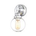 thumbnail image 3 of Trade Winds Chatham Glass Globe Wall Sconce in Chrome, 3 of 5