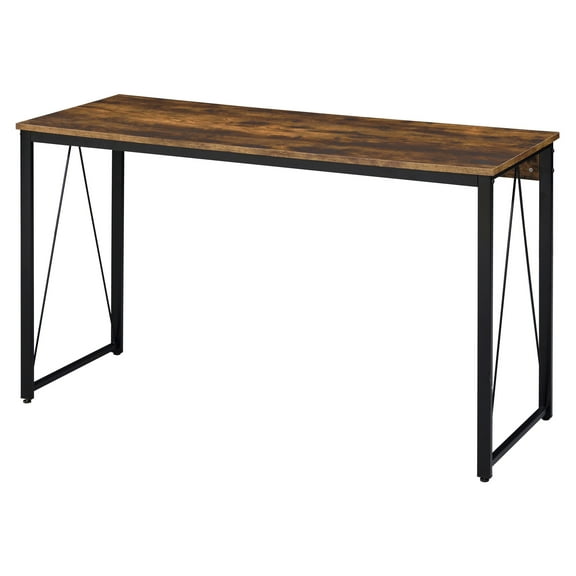 ACME Zaidin Writing Desk in Weathered Oak and Black