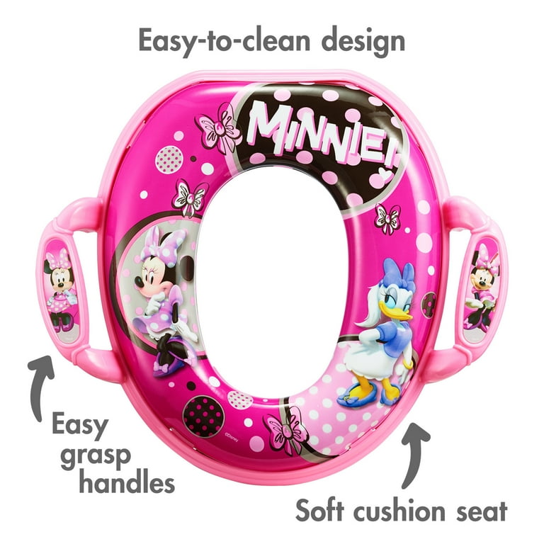 Disney Minnie Mouse Soft Potty Seat Potty Training Toilet Seat With Large Grippable Handles