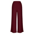 thumbnail image 3 of Yangnuo Comfy Cozy Pants for Women Womens Trendy Casual Pants Women's Solid Color Casual Ribbed Elastic Jogging Sports Wide-Leg Pants, 3 of 4