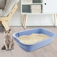 thumbnail image 1 of Bandeja de arena para mascotas Orinal Inodoro Sartenes grandes Fácil de limpiar Parte superior abierta Caja de arena para gatos Lados altos para Kitty Azul 52x35x12cm Salvador Bandeja de arena para gatos, 1 of 10