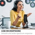 thumbnail image 2 of Boya BY-PM500 Micrófono de Condensador USB con Soporte de Mesa para Streaming, Podcast, YouTube Windows Mac PC y Smartphone USB-C, 2 of 5