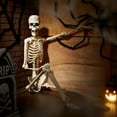 thumbnail image 2 of 74" Franken Skeleton, Lifesize Halloween Posable Skeleton for Outside, 2 of 7