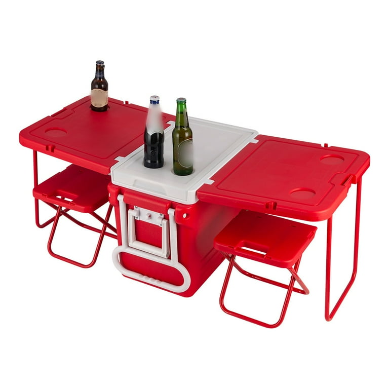 Rolling Cooler Box Cooler With Table And Chairs Folding Table