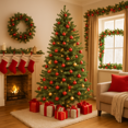 thumbnail image 3 of Artificial Pencil Christmas, Premium Hinged Pine Tree with Solid Metal Legs, Perfect for Home, Shops and Holiday Decoration, 3 of 8