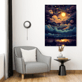 thumbnail image 2 of Celestial Radiance - Celestial Moon Magic Canvas Wall Art, 2 of 2