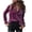 Purple, variant on Turilly Fashion Women's Winter Velvet Long Sleeve Button Pocket Casual Shirt Top