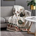 thumbnail image 2 of Knitted Cotton Plaid Throw Blanket Towel Office Nap Shawl Leisure Air Conditioning Blankets Sofa Hanging Tapestry Decorative, 2 of 4