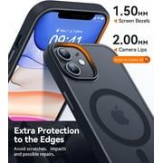 Entronix Phone Case Compatible with Magsafe for Apple iPhone 11 Magnetic Case, Heavy Duty Slim Dual Layer Shockproof Magnetic Case for Apple iPhone 11, Black