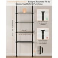 Adjustable Over The Toilet Storage Shelf, 4Tier Ample Over Toilet