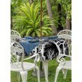 thumbnail image 4 of Outdoor Tablecloth with Umbrella Hole Zipper Modern Tree Branches Round Tablecloth 54" Waterproof Outside Table Cloth Contemporary Black Botanical Patio Table Cover Tablecloths for Picnic Party, 4 of 8