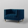 thumbnail image 4 of Soraya Velvet Club Chair, Navy/Gold, 4 of 8