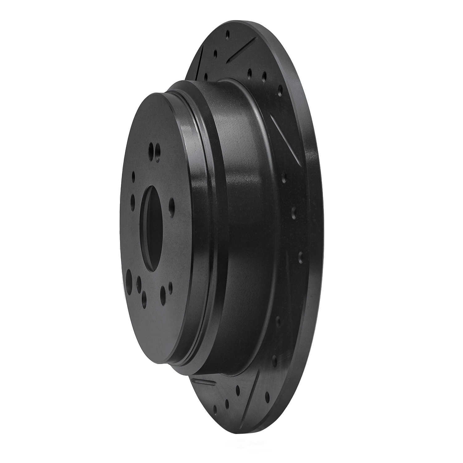 Dynamic Friction Company 633-59047L DFC Brake Rotor - Drilled And Slotted - Black