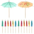 thumbnail image 1 of 100pcs Delicate Party Fruit Picks Cocktail Umbrella Picks Simple Food Decorations, 1 of 4
