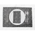 thumbnail image 1 of S4Sassy Gray Wreath & Butterfly Everyday Washable Placemats With Napkins Dining Table Decor, 1 of 3