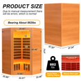 thumbnail image 6 of Segmart 2-3 Person Home Sauna, Far Infrared Sauna, 2180W Low EMF Infrared Hemlock Wood Sauna with Tablet Stand, Cup Holder, Bluetooth Speakers, 7 Color Ambient LED Strips & Beauty Light, 6 of 10
