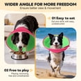 thumbnail image 5 of PcEoTllar Dog Cone Collar for Medium Large Dogs After Surgery, Soft Breathable Pet Recovery Collar with Double-Layer Design, Pink & Green, 5 of 8